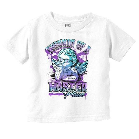 Urban Angel Thinkin Of A Master Plan Toddler Boy Girl T Shirt Infant Toddler Brisco Brands 2T