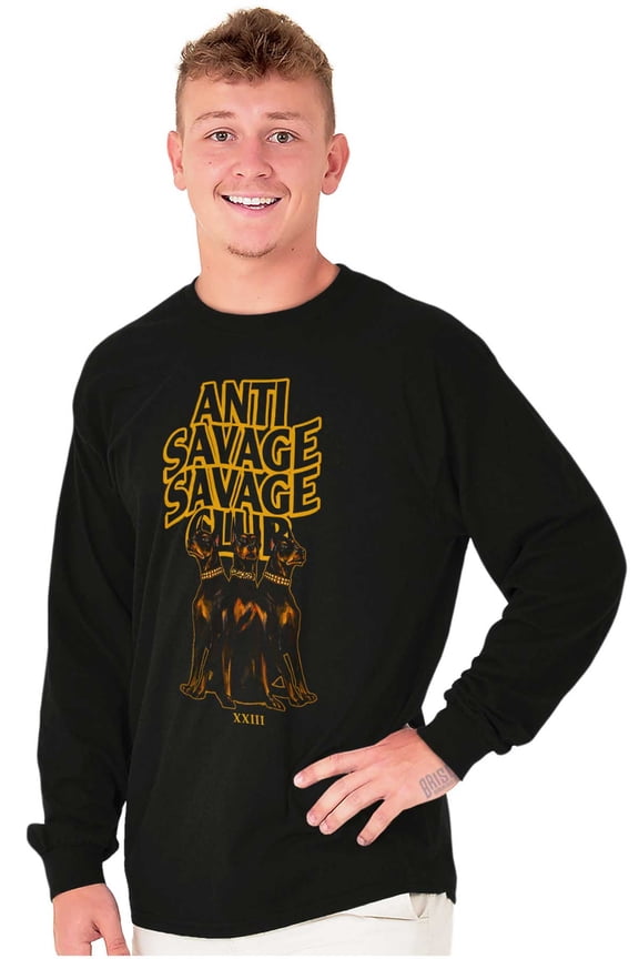 Urban Antisavage Savage Club Dogs Long Sleeve TShirt Men Women Brisco Brands M