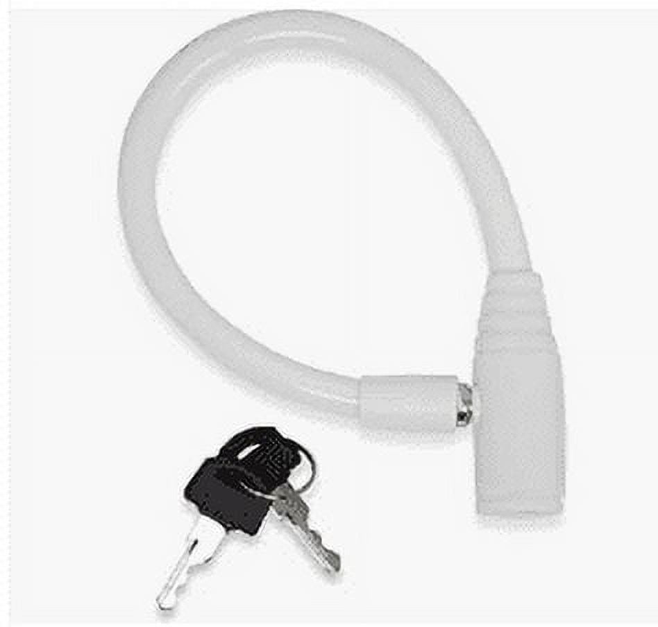 Urban August Fridge & Cabinet Cable Lock with Keys for Kids & Adults (Small, White - 2 Pack)