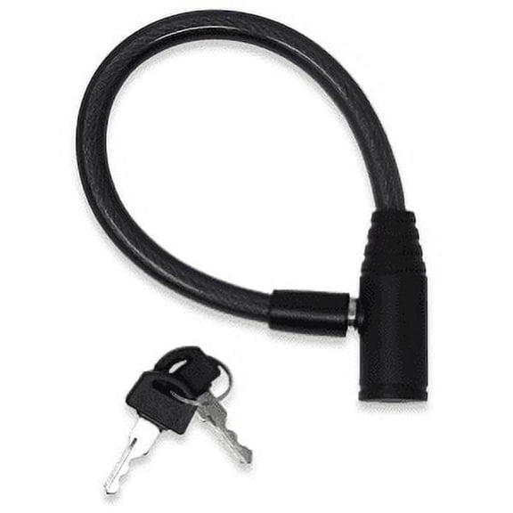 Urban August Fridge Lock: Multi-Functional Cable Keyed Lock, for French-Door Cabinets (Two-Pack Small) (Black)