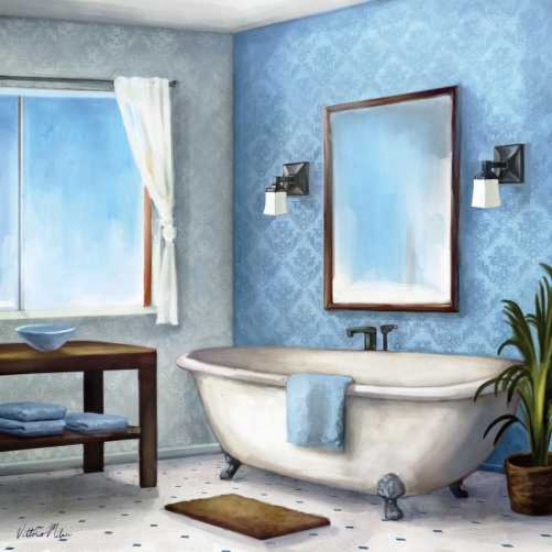 Urban Bath II Canvas Art - Vittorio Milan (24 x 24)