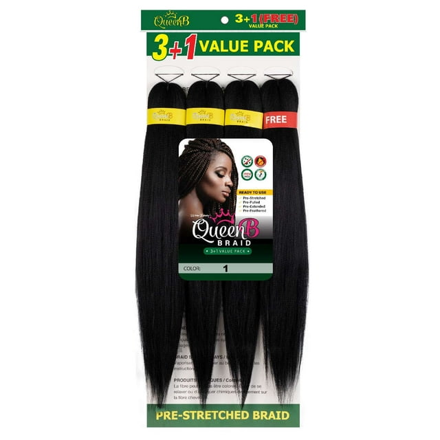 Urban Beauty Queen B Braiding Hair 3+1 Value Pack 40"