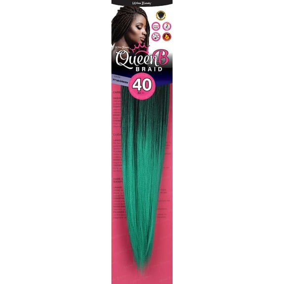 Urban Beauty Queen B Braid Synthetic 40 Inch Color TT1B/GREEN