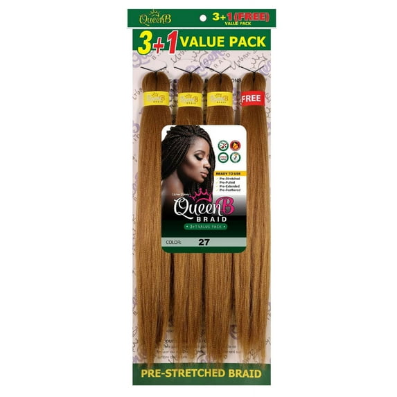 Urban Beauty Queen B Braiding Hair 3+1 Value Pack 40"