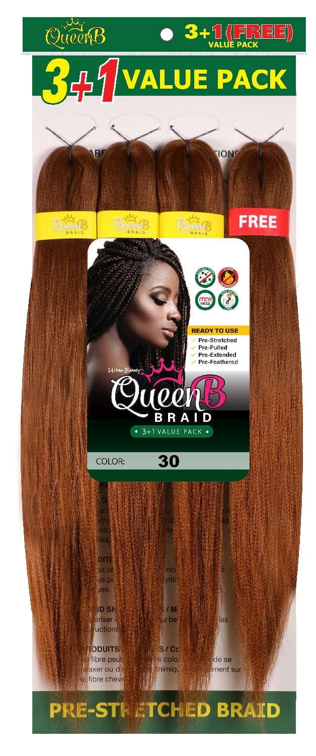 Urban Beauty Queen B Braiding Hair 3+1 Value Pack 40