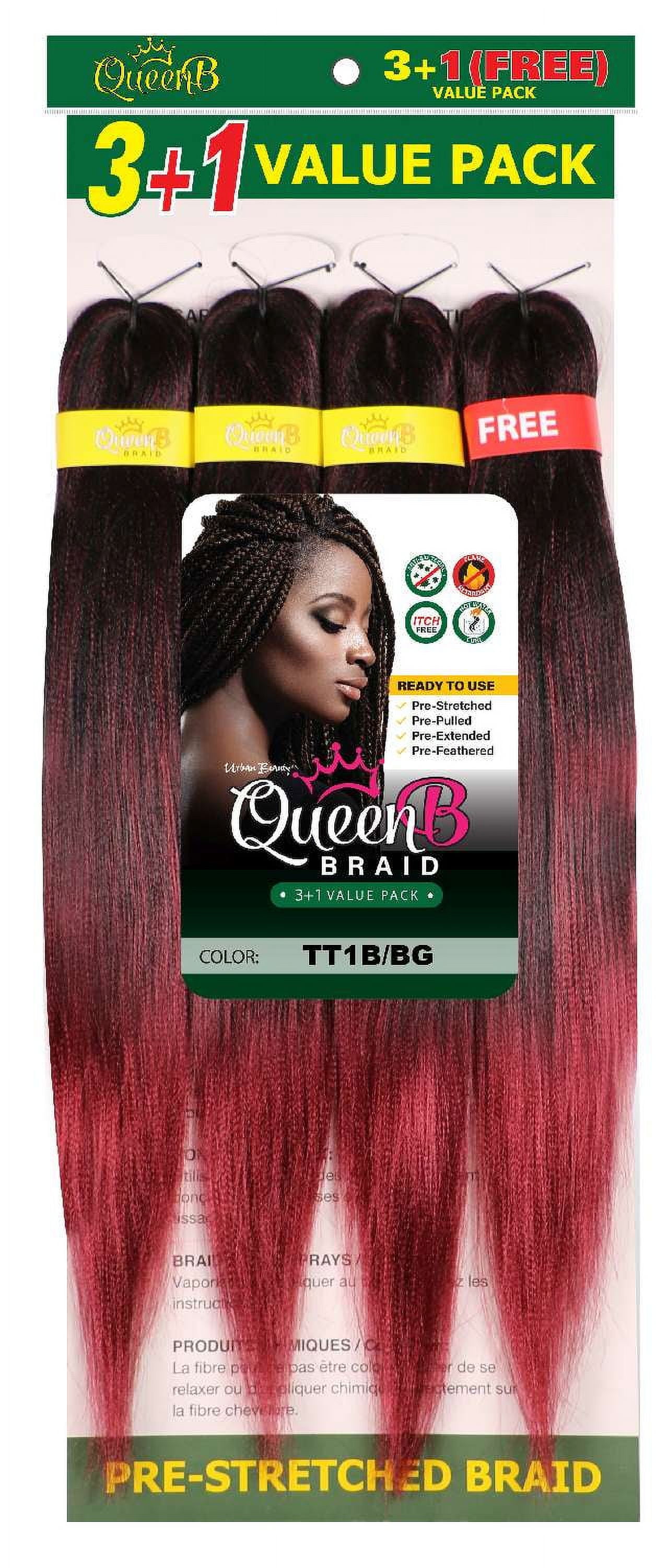 Urban Beauty Queen B Braiding Hair 3+1 Value Pack 40