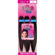 QueenB Kids 3X Value Pack Pre-Stretched Braiding Hair 28    Color #2