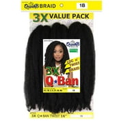 QueenB Braid Q-Ban Twist 3X Value Pack   Color #1B