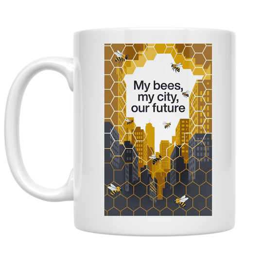 Urban Beekeeping Design - Bee Enthusiast - 11 oz Ceramic Coffee Mug