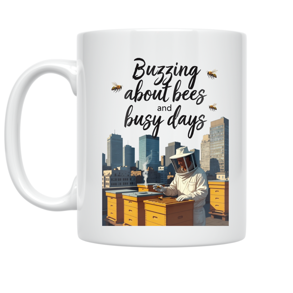 Urban Beekeeping Design - Bee Enthusiast - 11 oz Ceramic Coffee Mug