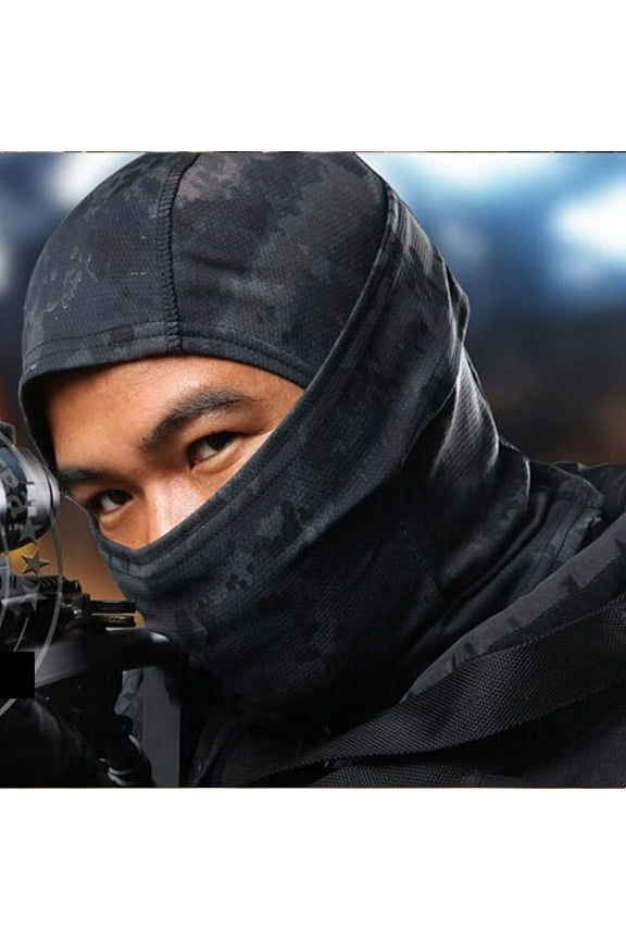 Urban Black Camouflage Balaclava Full Face Mask Camo Hunting Airsoft Paintball