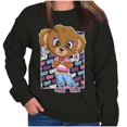 thumbnail image 1 of Urban Bling Drip Sassy Teddy Bear Women Crewneck Sweatshirt Brisco Brands S, 1 of 6