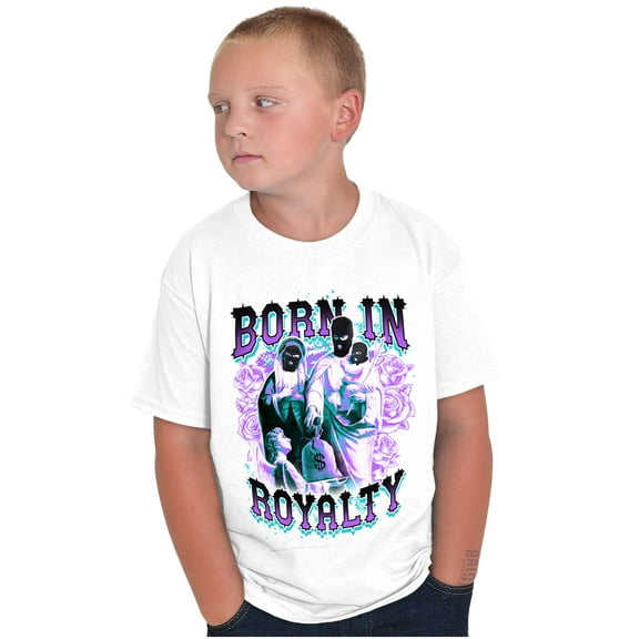 Urban Born In Royalty Masked Family Crewneck T Shirts Boy Girl Teen Brisco Brands X