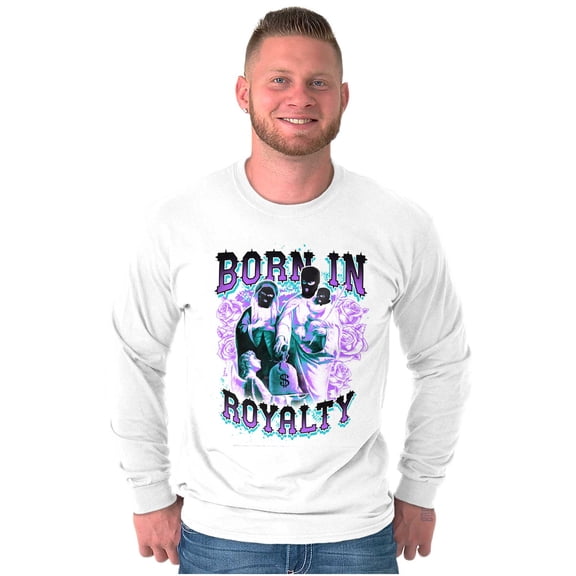 Urban Born In Royalty Masked Family Long Sleeve TShirt Men Women Brisco Brands S