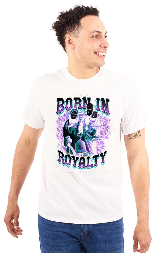 Urban Born In Royalty Masked Family Men's Graphic T Shirt Tees Brisco Brands L