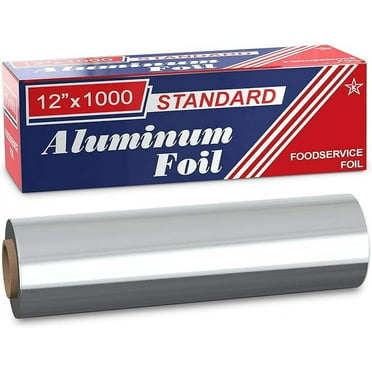 Urban Box Co Aluminum Foil Rolls, 12" x 1000', Commercial-Grade Silver Wrap, 1 Count