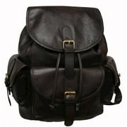 Urban Buckle-Flap Backpack Dark Brown