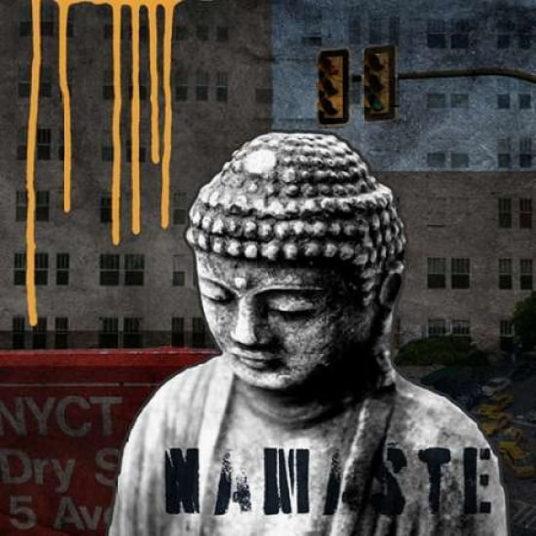 Urban Buddha III Canvas Art - Linda Woods (24 x 24)
