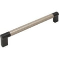thumbnail image 1 of Stone Harbor Hardware Urban Cabinet Pull, 160 Millimeters, Satin Nickel with Matte Black Ends, 1 of 3