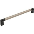 thumbnail image 1 of Stone Harbor Hardware Urban Cabinet Pull, 192 Millimeters, Satin Nickel with Matte Black Ends, 1 of 3