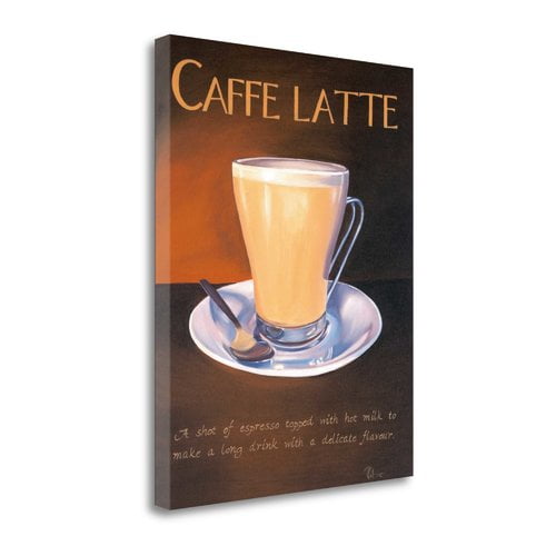 Urban Caffe Latte' Graphic Art Print on Wrapped Canvas
