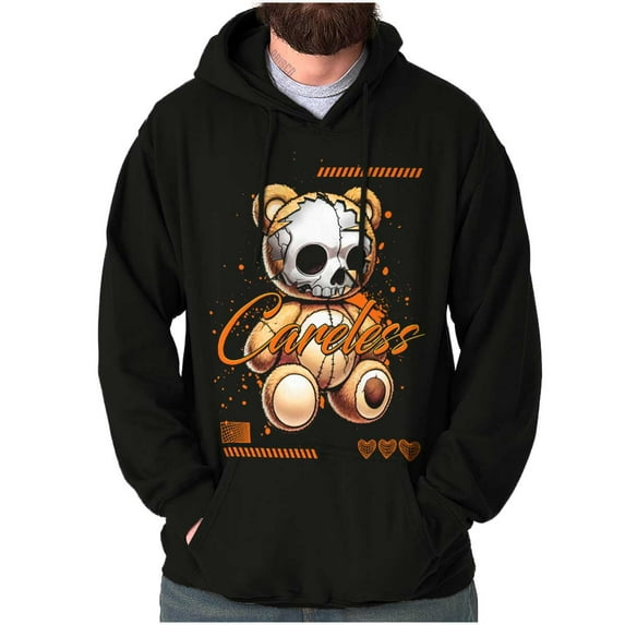 Urban Careless Teddy Bear Skull Hoodie Sweatshirt Women Men Brisco Brands S