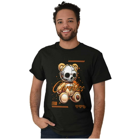 Urban Careless Teddy Bear Skull Plus Size Crewneck Graphic Tee Shirt Brisco Brands 3X
