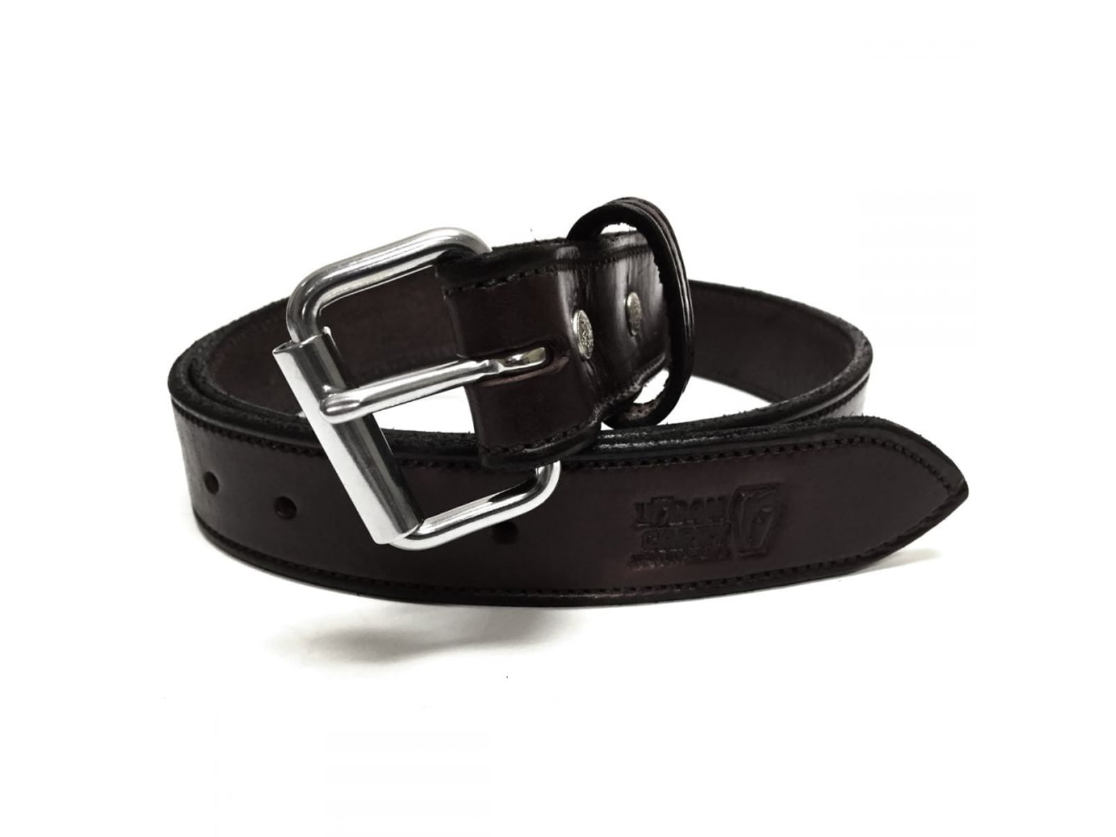 Urban Carry Heavy Duty 1/4in Thick English Bridle Leather Gun Belt, Black, 52, 4