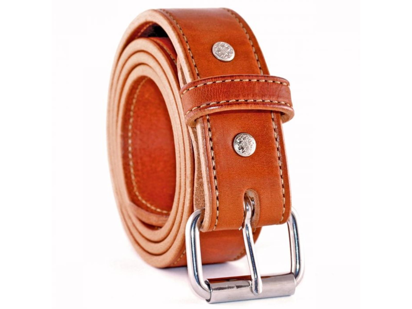Urban Carry Heavy Duty 1/4in Thick English Bridle Leather Gun Belt, Tan/Classic