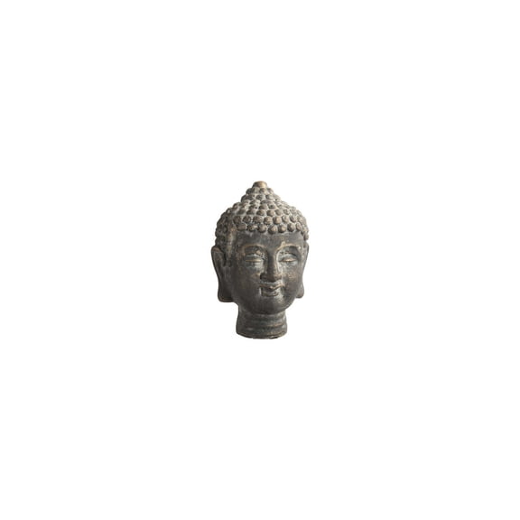 Urban Trends Collection 8" Cement Buddha Head Figurine with Round Ushinisha Head