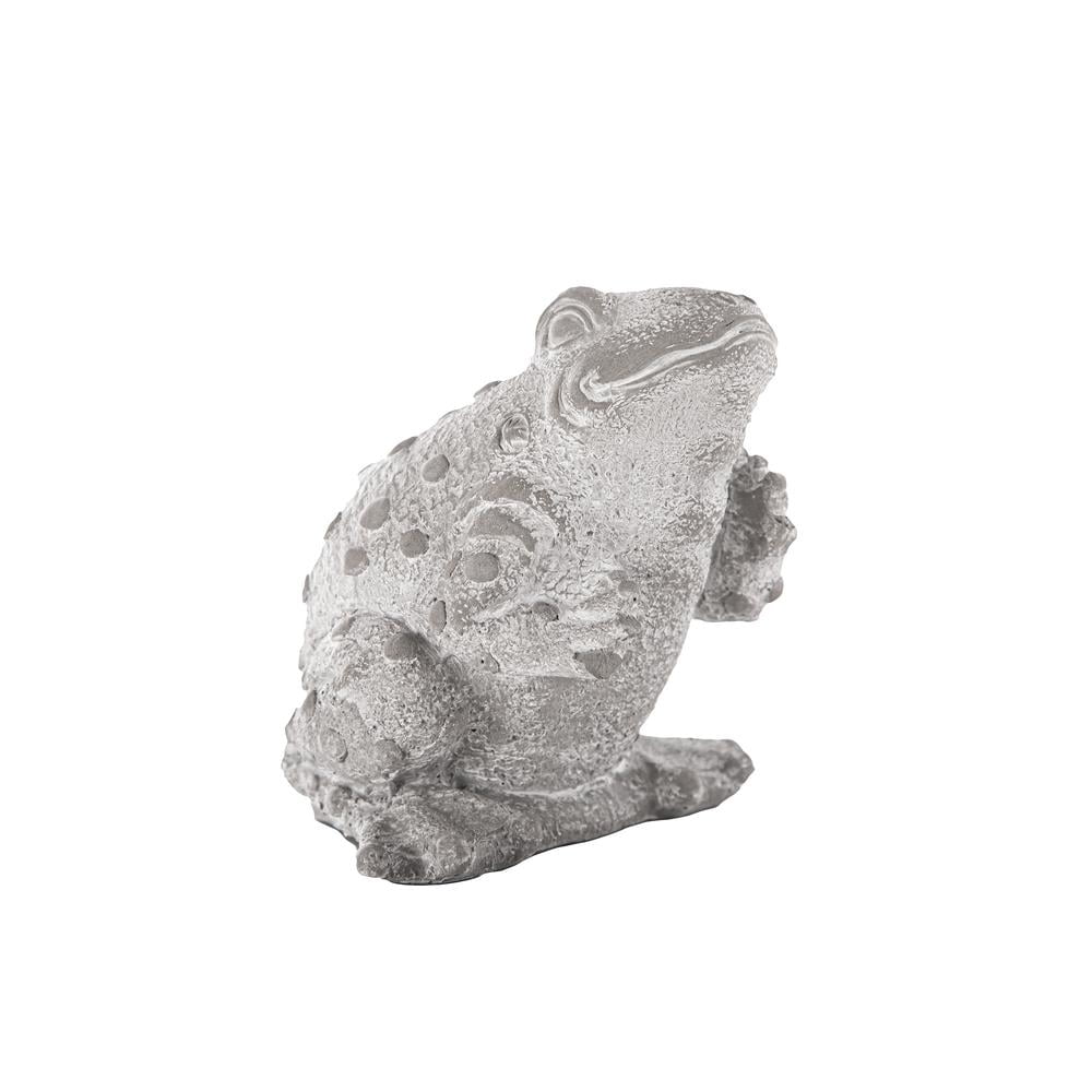 Gray Cement Standing Eastern Rainfrog Figurine