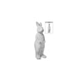 thumbnail image 1 of Urban Cement Standing Rabbit Figurine with Apron Design Holding a Bread Position Washed Finish Gray, 1 of 1