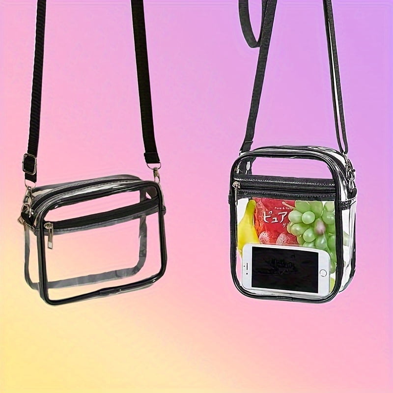 Urban Chic Clear Crossbody Bag – Compact & Stylish PVC Purse with ...