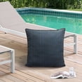 thumbnail image 1 of Urban Chic Outdoor Large Solid Textured Pillow 24 x 24 in Navy, 1 of 1