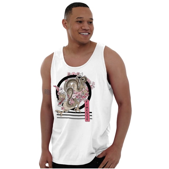 Urban Chinese Dragon Finesse Florals Plus Size Graphic Tank Top Brisco Brands 2X