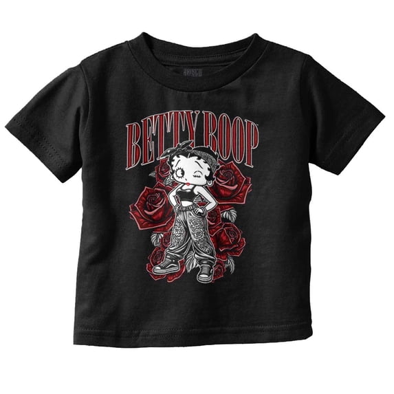 Urban Betty Boop Rose Tats Toddler Little Girl Graphic Tee Shirt Brisco Brands 18M