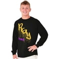 thumbnail image 1 of Urban Christian Faith Pray Hard Plus Size Long Sleeve Graphic Tee Shirt Brisco Brands 3X, 1 of 5