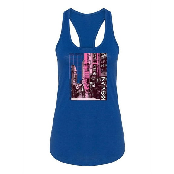 Urban City Racerback Tank Women -Smartprints Designs, Female x-Small