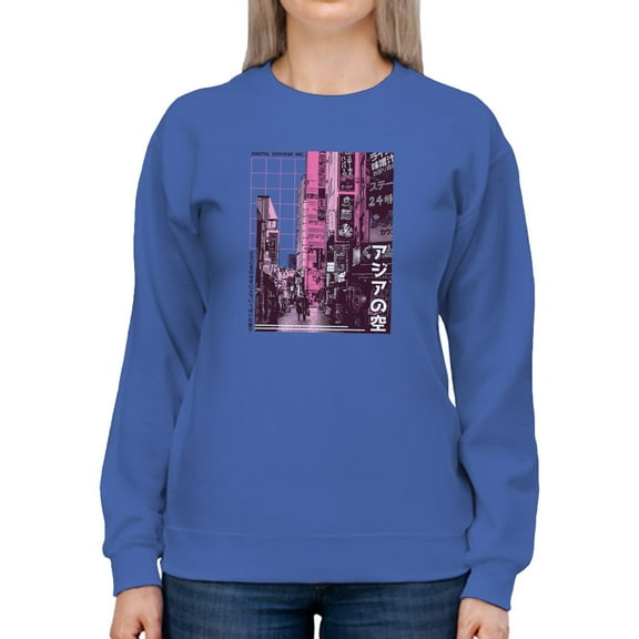 Urban City Sweatshirt Women -Smartprints Designs, Female x-Large
