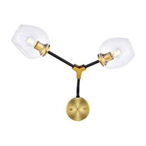 Urban Classic 1712W26LAB Cavoli 2 Light in Light Antique Brass & Flat Black Wall Sconce
