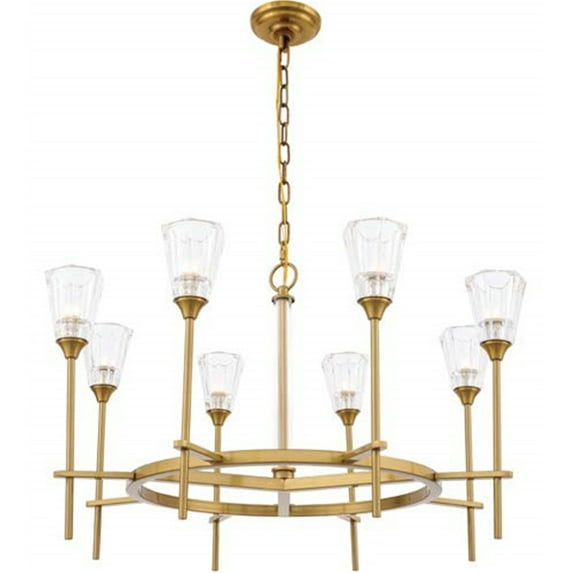 Urban Classic Soiree 8 light Burnished Brass Pendant