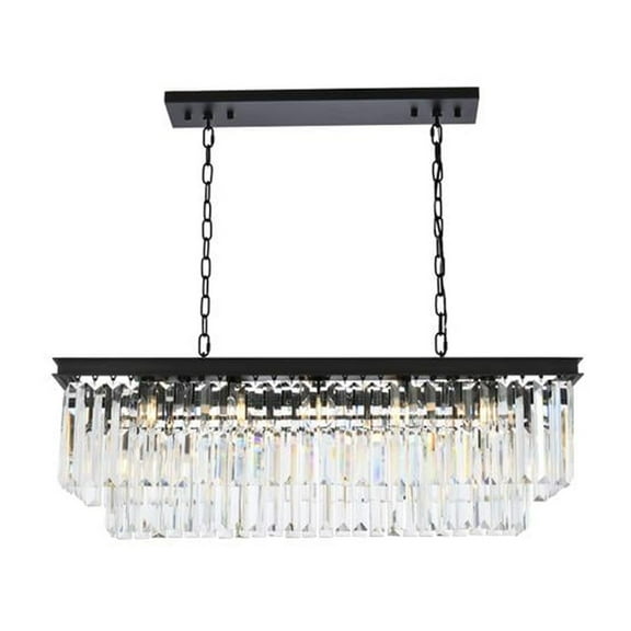 Urban Classic Sydney 12 light Matte Black Chandelier Clear Royal Cut Crystal