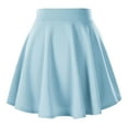 thumbnail image 1 of Urban CoCo Women's Flared Stretchy Mini Skater Skirt（Light Blue, XL）, 1 of 6