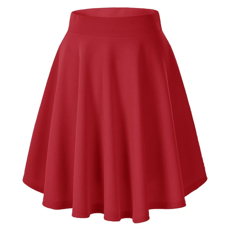 Red skater skirt long top