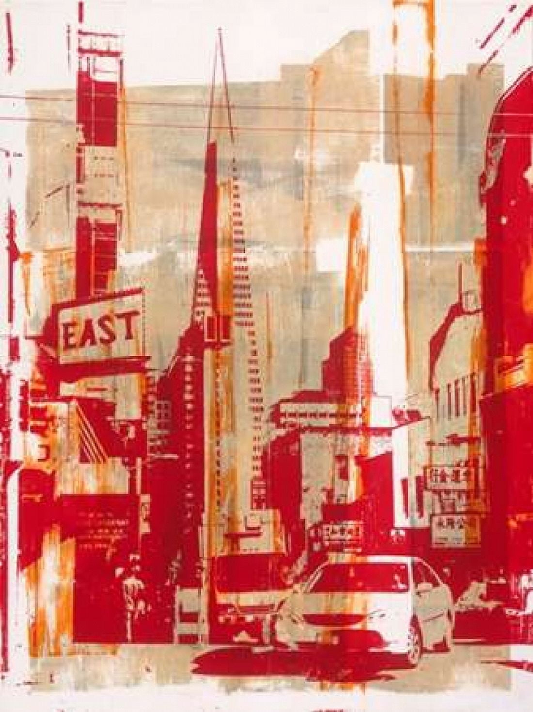 Urban Collage Downtown Canvas Art - Deanna Fainelli (18 x 24)