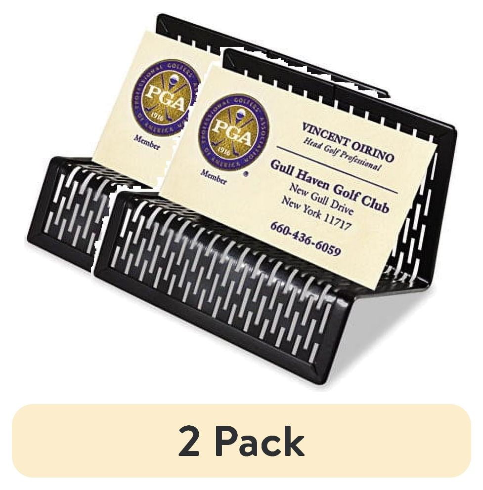Urban Collection Punched Metal Business Card Holder, Holds 50 2 x 3.5 Cards, Perforated Steel, Black Urban Collection Punched Metal Business Card Holder, Holds 50 2 x 3.5 Cards, Perforated Steel, Black