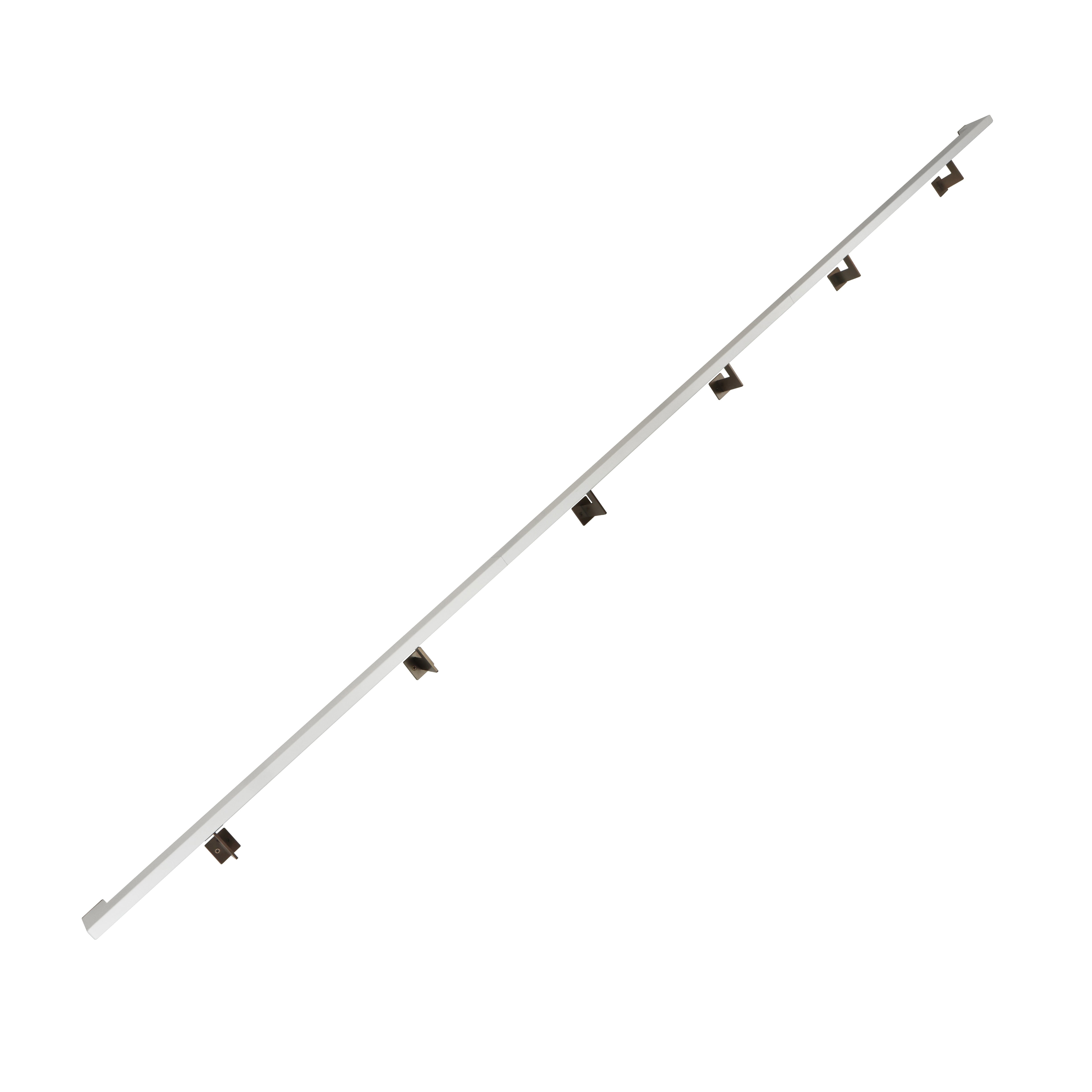 Urban Contemporary Aluminum Handrail & Grab Bar Set - 16 Ft, Black Powder Coated, Brackets Included - View #10