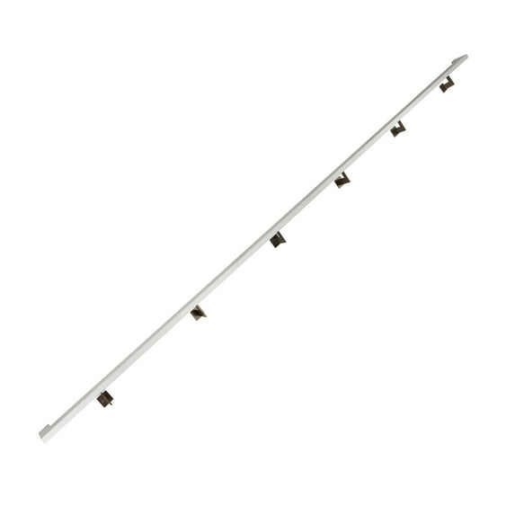 Urban Contemporary Aluminum Complete Handrail Grab Bar Set, Brackets Included, 14 Foot Handrail, White / Bronze Powder Coated Finish