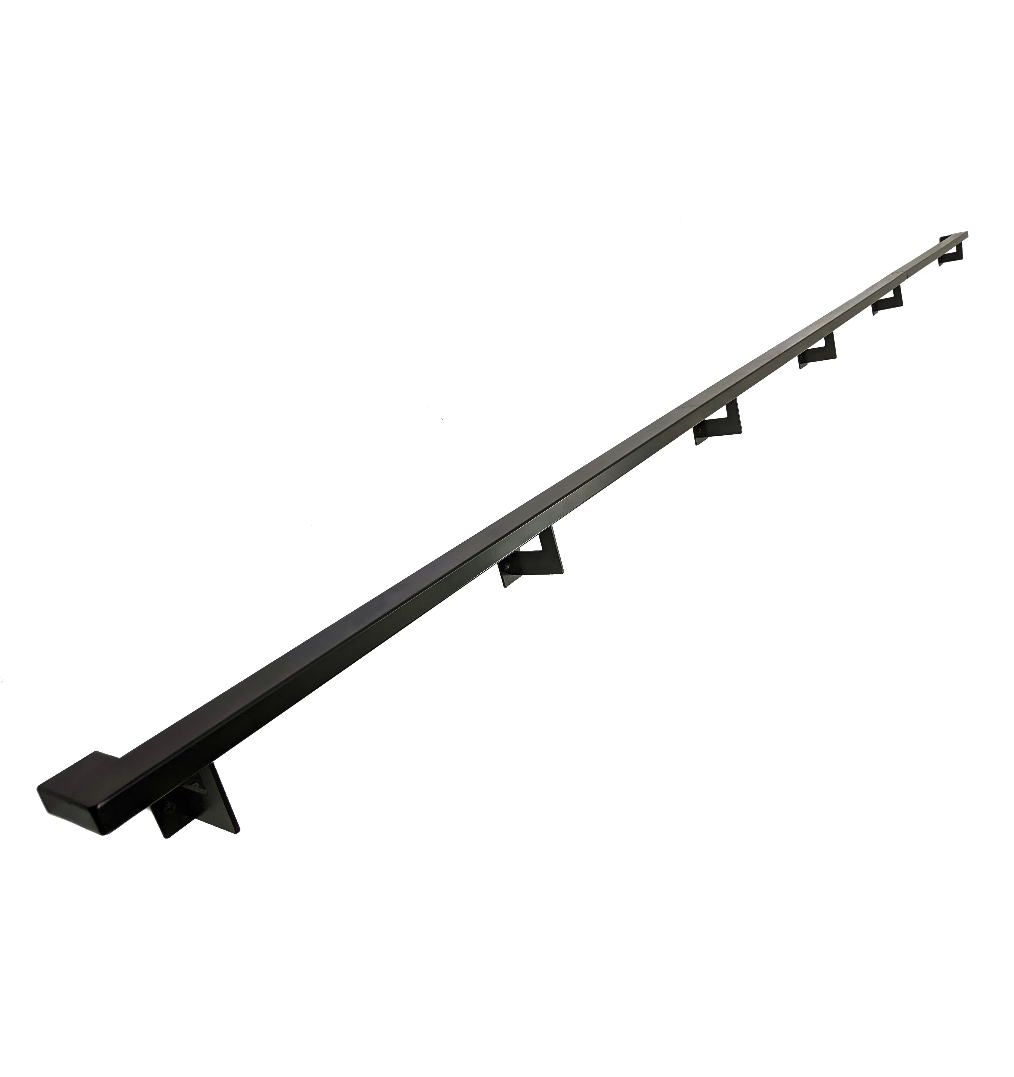 Urban Contemporary Aluminum Complete Handrail Grab Bar Set, Brackets