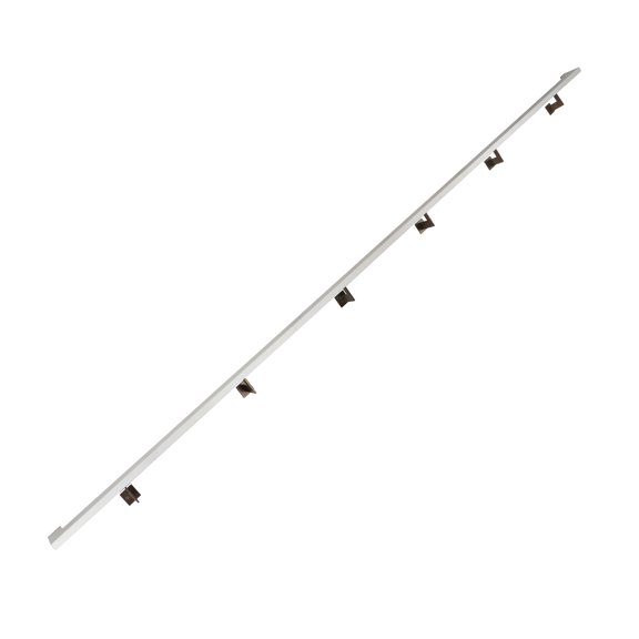 Urban Contemporary Aluminum Complete Handrail Grab Bar Set, Brackets Included, 17 Foot Handrail, White / Bronze Powder Coated Finish